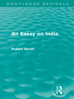 cover image of An Essay on India (Routledge Revivals)